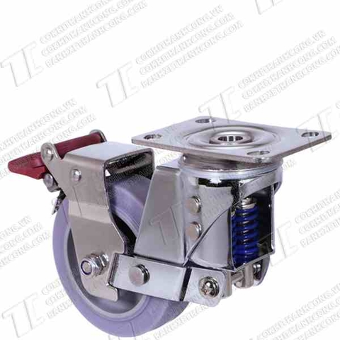 Bánh xe giảm xóc NGX 100 xám Khóa