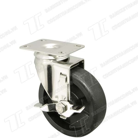 Bánh xe Inox IFXH125 chịu nhiệt Khóa