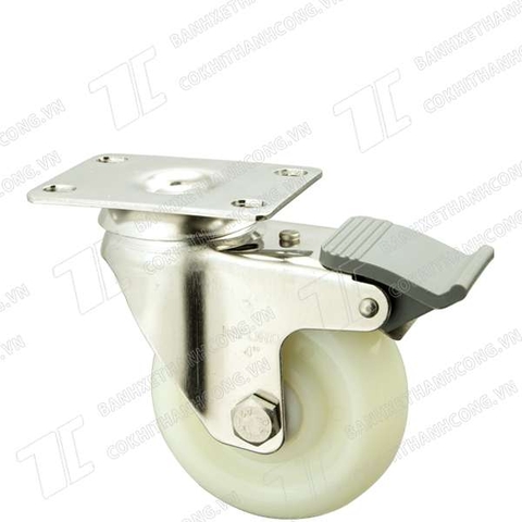 Bánh xe Inox IFXN100 PA trắng Khóa2