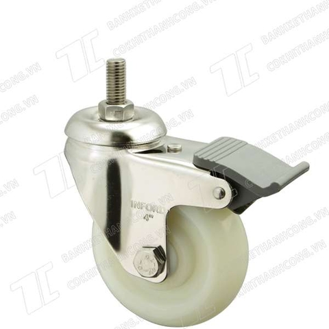 Bánh xe Inox IFXN100 PA trắng vít Khóa2