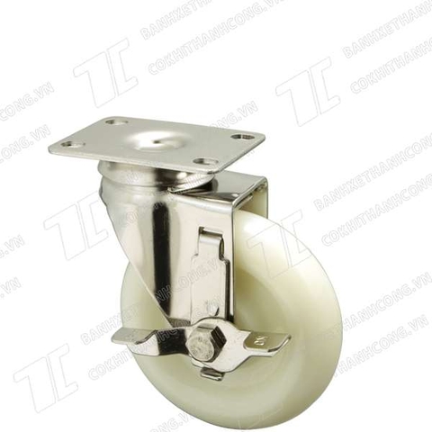 Bánh xe Inox IFXN125 PA trắng Khóa