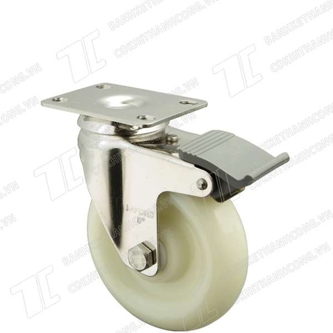 Bánh xe Inox IFXN125 PA trắng Khóa2