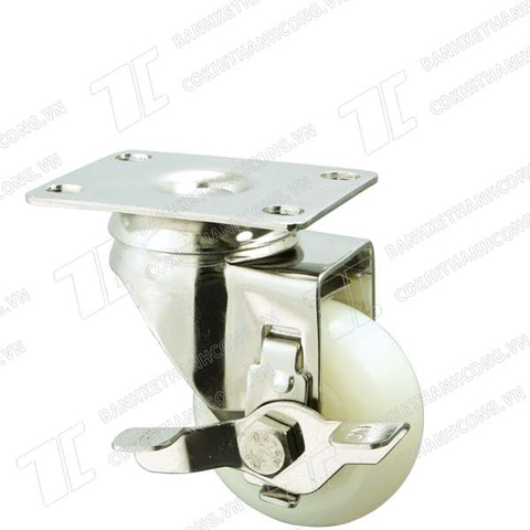 Bánh xe Inox IFXN75 PA trắng Khóa