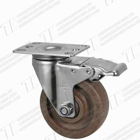 Bánh xe inox IXR 100 chịu nhiệt Khóa2