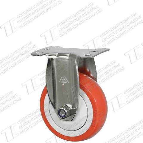 Bánh xe Inox IXR 100 Pu đỏ Tĩnh