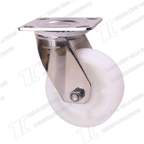 Bánh xe Inox IXK 125 PA trắng Quay