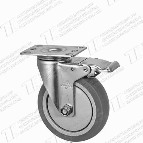 Bánh xe Inox IXR 125 xám Khóa2