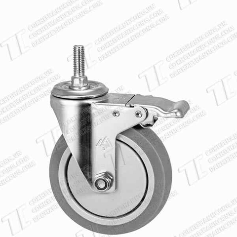 Bánh xe Inox IXR 125 xám vít Khóa2