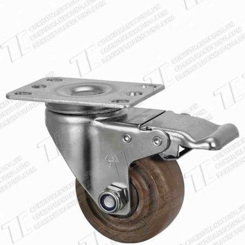 Bánh xe inox IXR 75 chịu nhiệt Khóa2