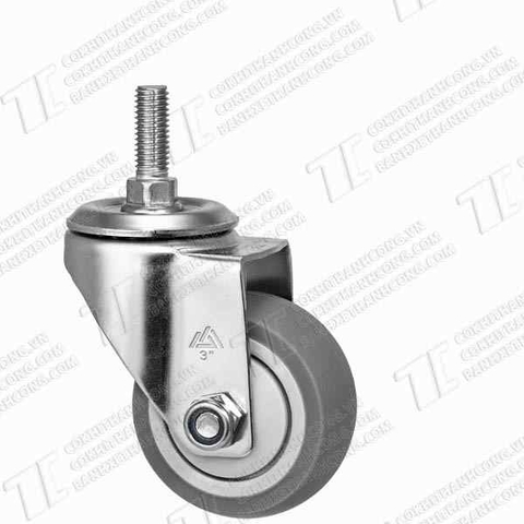 Bánh xe Inox IXR 75 xám vít Quay
