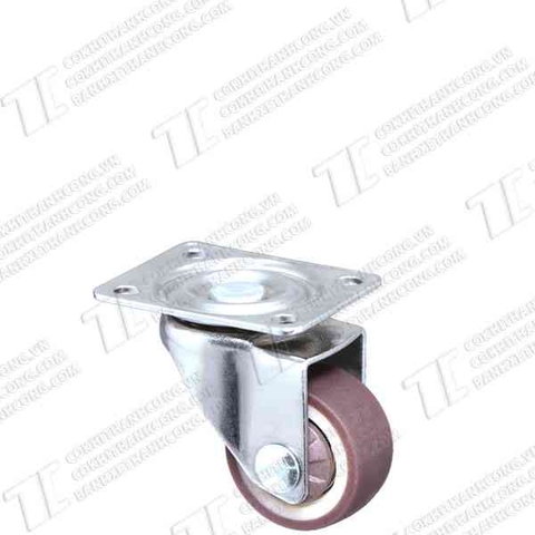 Bánh xe TCF25 cao su nhiệt nâu Quay