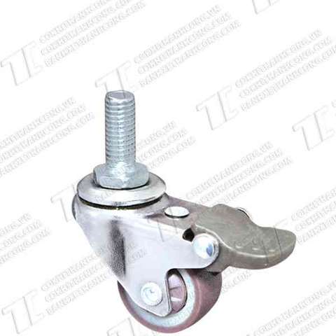 Bánh xe TCF25 cao su nhiệt nâu vít Khóa2
