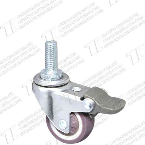 Bánh xe TCF32 cao su nhiệt nâu vít Khóa2