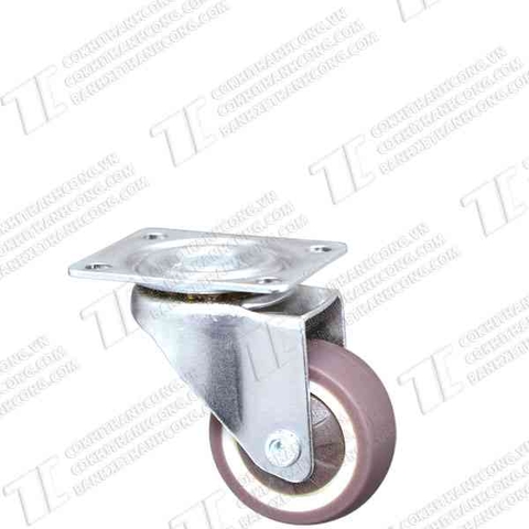 Bánh xe TCF38 cao su nhiệt nâu Quay