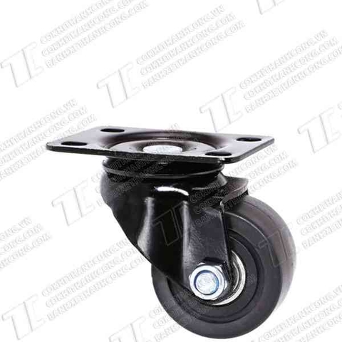 Bánh xe TPH65 nhựa đen Quay