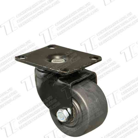 Bánh xe TPH75 nhựa đen Quay