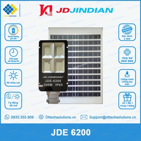 ĐÈN ĐƯỜNG NĂNG LƯỢNG MẶT TRỜI JDE6200-200W