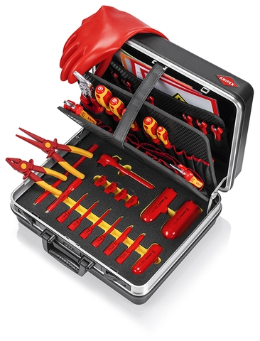 Va Ly Dụng Cụ Tool Case Knipex 00 21 05 EV Gồm 30 Sản Phẩm Cách Điện (Mới 2023)
