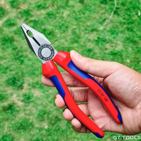 Kìm Bằng Đa Năng Knipex 03 02 180 Lưỡi Cắt Tôi 60 HRC Chiều Dài 180mm
