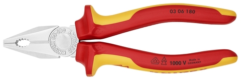 Kìm Đa Năng Knipex 03 06 180 Cách Điện VDE 1000 Volt Chiều Dài 180mm