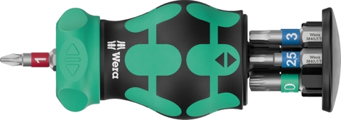 Tua Vít Lùn Wera Bicycle Set 5 Tay Vặn Đảo Chiều Tích Hợp 7 Đầu Bit 004186