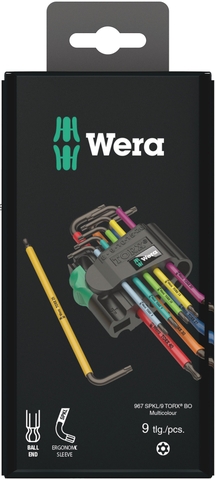 Wera 967/9 TX BO Multicolour Bộ Lục Giác Hoa Thị Đầu Có Lỗ - Mã Sản Phẩm 073599