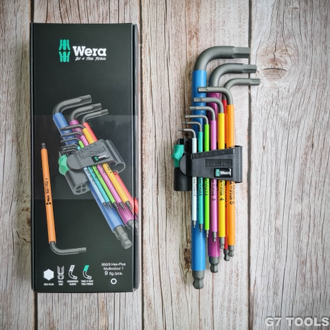 Bộ Lục Giác Wera Màu Đen 05 073593 001 Đầu Bi 9 Chi Tiết