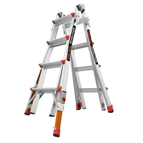 Revolution 13117-801 (Model 17) Thang Nhôm Little Giant 4 Bậc Chân Cân Bằng - Nhập Khẩu Mỹ