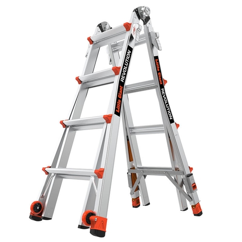 Revolution 13117-801 (Model 17) Thang Nhôm Little Giant 4 Bậc Chân Cân Bằng - Nhập Khẩu Mỹ