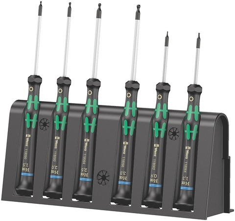 Bộ Tua Vít Linh Kiện Wera 2052/6 Gồm 6 Chi Tiết Mũi Lục Giác Kèm Giá Đỡ - 118156