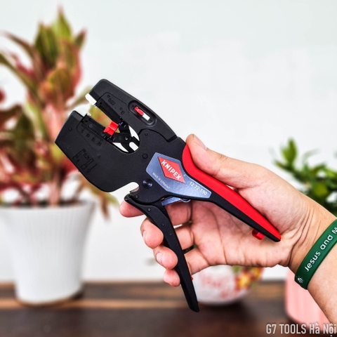 Kìm Tách Cáp Điện NexStrip Knipex 12 72 190 SB Có Chức Năng Bấm Cos Pin Rỗng