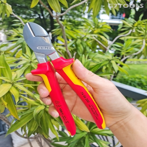Knipex 74 06 200 - Kìm Cắt Thân Chéo Chiều Dài 200mm Cách Điện 1000 Volt