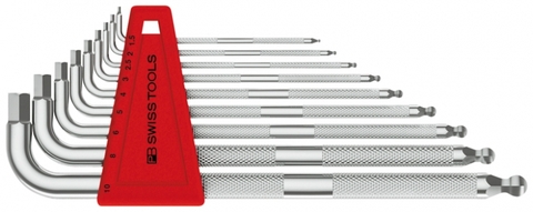Bộ Lục Giác PB Swiss Tools Knurled 3212.LH-10 Đầu Bi 9 Cây 1.5-10mm