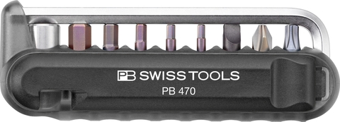 Bộ Dụng Cụ Xe Đạp PB Swiss Tools 470.Black Gồm 9 Chi Tiết & 2 Nạy Vỏ