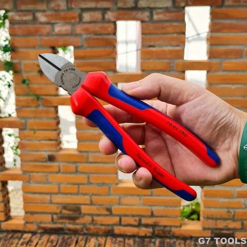 Kìm Cắt Mũi Thon Knipex 70 02 180 Chiều Dài 180mm Tay Cầm Êm