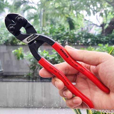 Kìm Cắt Knipex CoBolt 71 41 200 Đầu Nghiêng 20°, Khoen Lưỡi, Cắt Thép Lò Xo Ø3.6mm