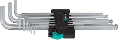 Bộ Lục Giác Wera 950/9 Hex-Plus 1 SB Hệ Mét Mạ Chrome 9 Chi Tiết 073391