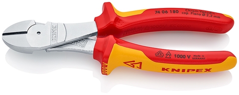 Kìm Cắt Thân Chéo Knipex 74 06 180 Dài 180mm Cách Điện 1000 Volt