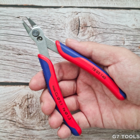 Kìm Cắt Linh Kiện Knipex Super Knips XL 78 03 140 Lưỡi 54 HRC, cắt Ø 0.2-2.1 mm