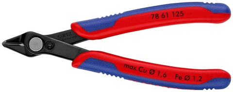 Kìm Cắt Linh Kiện Knipex Super Knips 78 61 125 Lưỡi 64 HRC, cắt dây Ø 0.2-1.6 mm