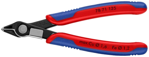 Kìm Cắt Linh Kiện Knipex Super Knips 78 71 125 Lưỡi 64 HRC, cắt dây Ø 0.2-1.6 mm Cỡ Cữ Giữ