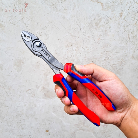 Kìm KNIPEX TwinGrip 82 02 200 Mở Ốc Gỉ Sét Ø 4-22mm Tay cầm nhựa êm