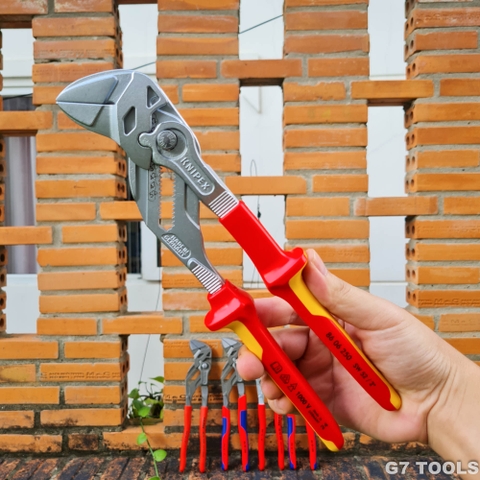 Kìm Mỏ Lết Knipex 86 06 250 Dài 250mm Mở ốc 52mm Khắc số, Cách điện 1000 Volt
