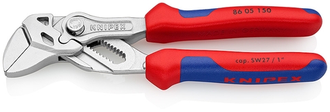 Kìm Mỏ Lết Knipex 86 05 150 Dài 150mm Mở ốc đến 27mm Tay êm Mạ chrome