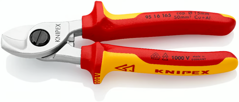 Knipex 95 16 165 Kìm Cắt Cáp Điện Đồng Nhôm Ø15mm Tay Cầm Cách Điện 1000 Volt