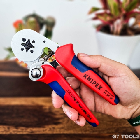 Kìm Bấm Cos Knipex 97 55 04 SB - Ép Cos Pin Rỗng 0.08 - 16 mm² mạ chrome