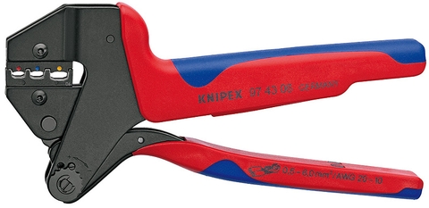 Kìm Bấm Cos Knipex PEW 12 97 43 06 Ép Cos Chân Nhựa 0.5- 6.0 mm²