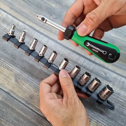 Tô Vít Stahlwille Gắn Khẩu 400QR & 10 Khẩu 6 Cạnh 1/4