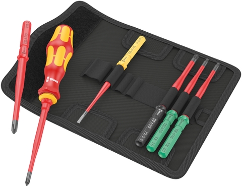 Bộ Tua Vít Wera Kraftform Kompakt VDE 7 Chi Tiết Mũi Extra Slim 006603