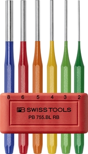 Bộ Pin Đóng PB Swiss Tools PB 755.BL RB – Chốt đột Rainbow (Pin Punch / Drift Punch)